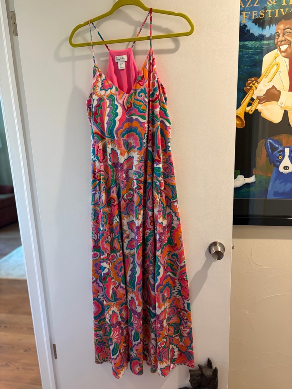 Nicole Miller Pink Multi Floral Maxi Dress